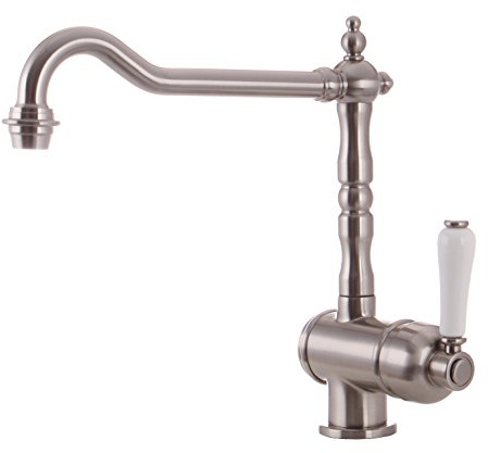 Grünblatt, rubinetto monocomando da cucina a bassa pressione, acciaio inox, effetto opaco