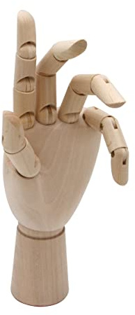 Paintersisters Gliederhand, 25 cm Links, Holzhand beweglich, Modellhand Mannequin Handmodell Zeichenpuppe