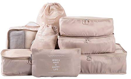 Rojeam Packningskuber 8 St Researrangörer Resväska Arrangör Resa Packkub Resväskorganiserare Packväskor Set Resbagageförpackningar