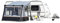 dwt Wohnwagen Vorzelt Fortuna II - 250 x 280 cm - Reisezelt grau mit Abspannmaterial und Tragetasche