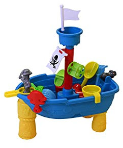 KNORRTOYS.COM 39200 Sand-und Wassertisch-Piratenschiff, Bunt