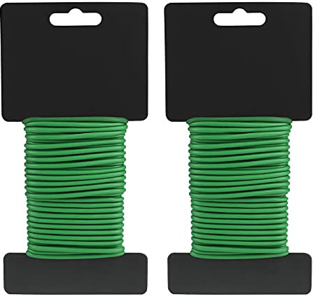 KINGLAKE 2 Pièces Fil Jardinage Cordon SDE Jardin pour Plantes et arbustes Attaches de Jardin pour Plantes, 3.5mmX8M