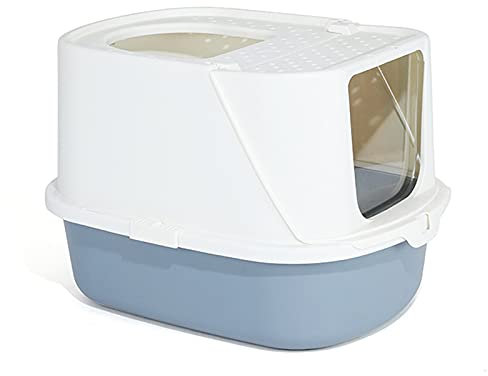 luckxuan Cajas de Arena Caja Cubierta de Basura Cubierta con Capucha Grande □ Caja de Arena de Gato Inodoro Cerrado y extraíble, 57 cm × 43.6 cm × 38.2cm Arenero ​Gatos (Color : Blue)