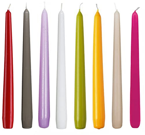 6 kg Witap Spitzkerzen 25 cm Tafelkerzen Stabkerzen Leuchtkerzen ca. 100 Stück bunt gemischt