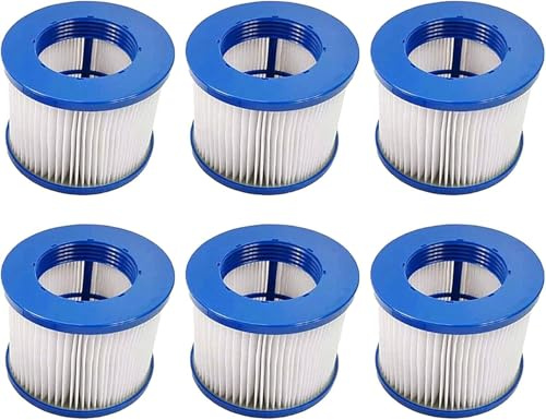 woejgo Spa Filter für Whirlpool,filterkartusche für spa zubehör,Clever Spa Filter 75 * 100 mm spa filterkartusch Pool Filter Lamellenfilter. (Blue-6pcs)