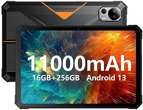 FOSSiBOT DT1 Robusto Tablet 16GB RAM+256GB ROM(TF 1TB) Android 13,tablets PC 11000mAh batteria grande 10.4''FHD+ 2k,Tablet Robust PC 48MP+16MP Fotocamera,IP68/69K Giroscopio,4G LTE/5G WIFI/GPS