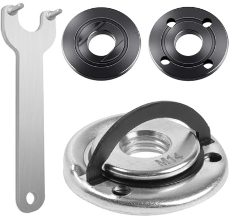 Asheyya 4PCS Angle Grinder Attachments Set, Angle Grinder Spanner Key Accessories for Most Angle Grinder Fitting Part (M14)