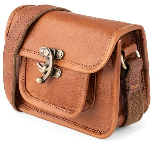 Berliner Bags Vintage Umhängetasche Helena, Schultertasche aus Leder, Handtasche Crossbody Bag für Damen - Braun
