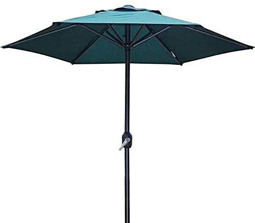 BGFYUSF Gartensonnenschirm, Haushaltswaren Sonnenschirm, Gartenschirm, runder Gartensonnenschirm, Sonnenschutz, Terrassenschirm mit Kurbel für Café, Strand, Pool, 6 stabile Streben
