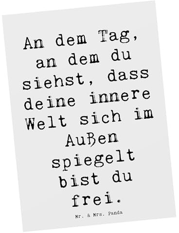 Mr. & Mrs. Panda Grußkarte Spruch Selbstreflexion Freiheit - Geschenk, Postkarte, Zitat, innerer Frieden, Selbstliebe, Kunstkarten, Selbstentdeckung, Ansichtskarten, Harmonisches Leben, Ansichtskarte