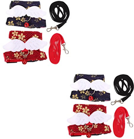 INOOMP 2sätze Outdoor Squirrel Leash Für Kleine Tiere Verstellbare Und Atmungsaktive Weste Für Fotoshootings Mit Haustieren Geeignet Für Kaninchen Und Andere Kleine Haustiere
