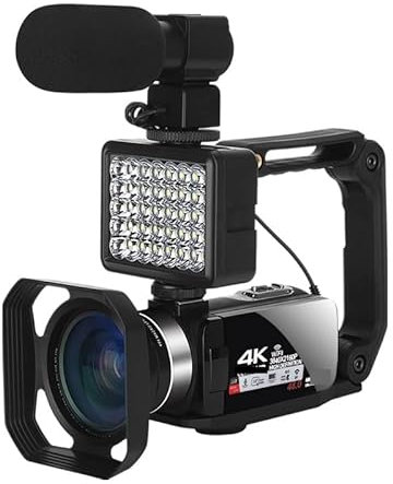Fotocamera digitale, Fotocamere per la fotografia, Videocamere UHD 4K Vlog Live Streaming Webcam Videocamera digitale esterna Registratore portatile Blogger 18X Portatile per i viaggi e buona durata d