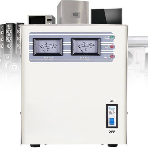Regolatore di Tensione, Stabilizzatore di Tensione Uscita 220v Automatica a Basso Rumore per Elettrodomestici,5KVA