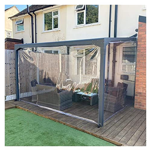 Telone trasparente resistente impermeabile per gazebo, pergola, tenda trasparente con occhielli, pannello in vetro ultra