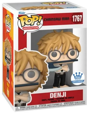 Funko Pop! Denji Chainsaw Man #1767 | Collectible Vinyl Figure | Exclusive Edition with Detailed Design | Inspired by Action & Horror Anime | Gift for Fans & Collectors Otaku | Pop Animation Chainsaw Man 3.75 Inch Action Figure Exclusive - Denji #1767