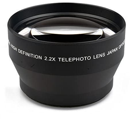 Téléobjectif haut 67 mm 2,2 x en verre opitique pour appareil photo reflex numérique gros plan