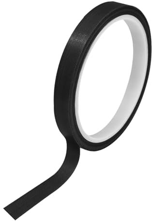 Misuyue Nastro in teflon antistatico da 10 mm, resistente al calore fino a 300 °C, nastro in teflon PTFE, 10 m, per macchina sottovuoto, sigillante a impulsi (nero)