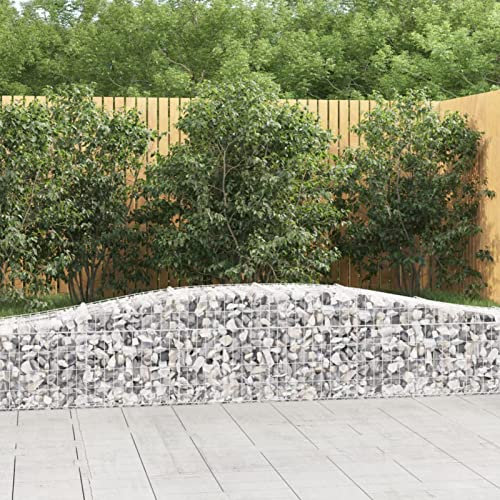 Hoodmeel 2pz 400x50x40/60cm Gabbioni Metallici, Gabbione per Sassi, Gabbioni Metallici per Pietre, Gabbione in Pietra, Ferro Zincato