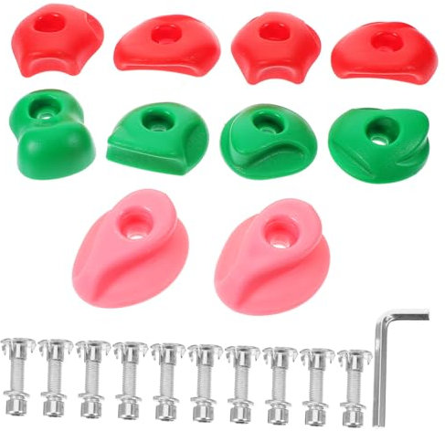 BESPORTBLE 10Sets Durable Indoor Climbing Holds Difficulty for Play Structures Easy Installation for Outdoor and Climbing Walls