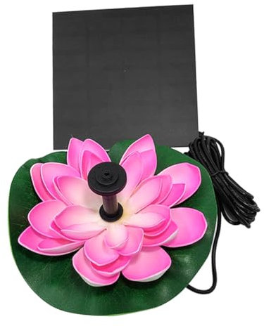TOYANDONA Solarbetriebener Lotus-springbrunnen Mit Automatischer Wasserpumpe Schwimmender Gartenteich-solarspringbrunnen Energieeffiziente Solarpumpe Für Vogelbad Pool Teich Abnehmbar Wasser