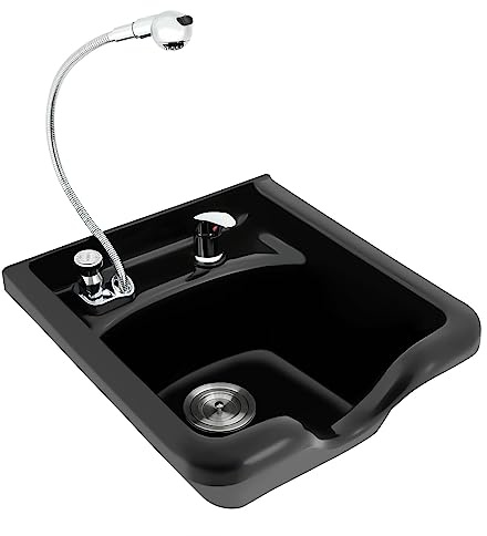 Mobiles Waschbecken Friseur, Friseur Zubehör, Rückwärtswaschbecken 47.5 * 49 * 25cm, Professional Friseur-Waschbecken zu Hause oder oder im Badezimmer