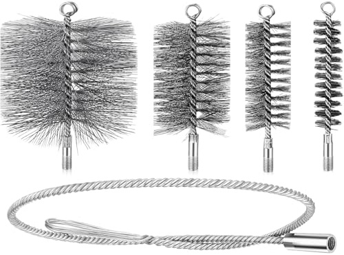 Spazzola per, spazzola in metallo flessibile per condotti – flessibile e ignifugo per eliminare le ostruzioni ed eliminare la fuliggine del, asciugatrice,