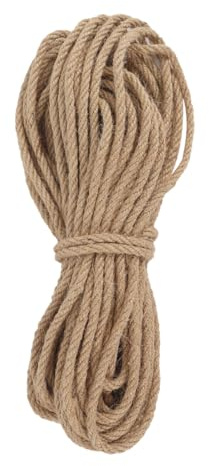 Gurtt Cuerda de yute natural marrón de 20 m x 6 mm - Reparación de postes para rascadores de gatos y para jardinería