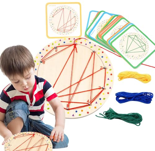 Générique Planchette de Jeu Mathématique en Bois,Jouet d'apprentissage Mathématique par Les - avec Accessoires Dont Cartes et Bandes,pour Salle de Classe, École, Divertissement et Motricité