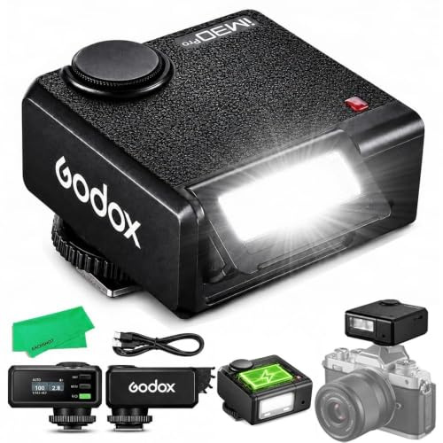 Godox iM30Pro iM30 Pro Flash Compatto per Fotocamera, GN15, 550 Lampi, Tempo di Ricarica 1,5s, Modalità AUTO e M, Slitta Hot Shoe a Contatto Singolo per Sony Canon Fujifilm Nikon Leica Ricoh Olympus