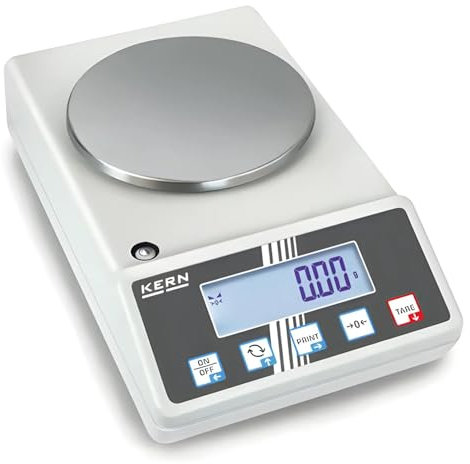 KERN Serie 572 Aluguss IoT-Line Präzisionswaage, 1600g Wägebereich, 0,01g Ablesbarkeit, 180mm x 310mm x 85mm