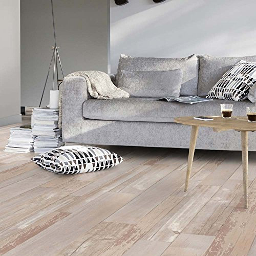 livingfloor® PVC Bodenbelag Shabby Vintage Holzoptik Diele Natur 2m Breite, Länge variabel Meterware, Größe:20.00x2.00 m