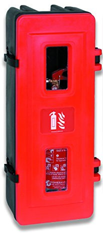 Jonesco HS70 Single Extinguisher Cabinet, 6/9 kg, Red