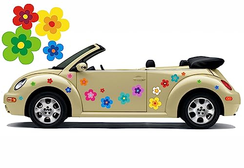 Hippie Blumen Aufkleber, Autoaufkleber Hippie 039 - bunt gemischt (8)