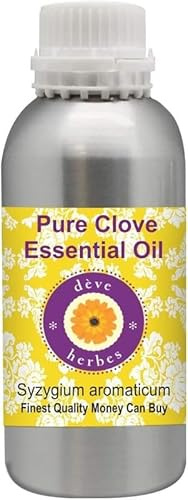 Deve Herbes Pure Huile essentielle de Clou de girofle (Syzygium aromaticum) Distillé à la vapeur qualité thérapeutique naturelle 1250ml (42 oz)