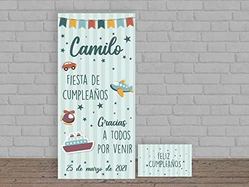 Oedim Photocall para Cumpleaños Personalizado en Lona + Cartel en Cartón | Varias Carteles | Photocall Personalizado Económico y Original |