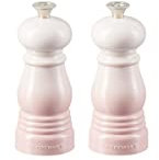 Le Creuset Kleines Mühlenset, Salz- und Pfeffermühle, ABS-Kunststoff, Je 5 x 5 x 12,1 cm, Keramik-Mahlwerk, Shell Pink, 44900117770000