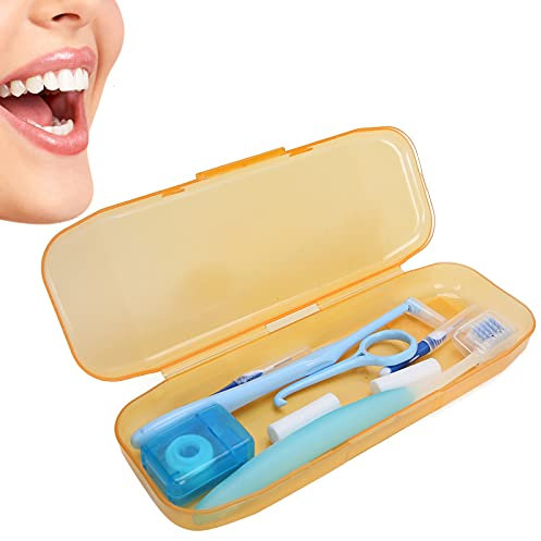 Kit per L'igiene Orale Ortodontica Contiene Spazzolino Denti + Spazzolino per la Pulizia del Tutore dei Denti + Strumento di Selezione del Filo Interdentale + Spazzolino Interdentale + Dispositi