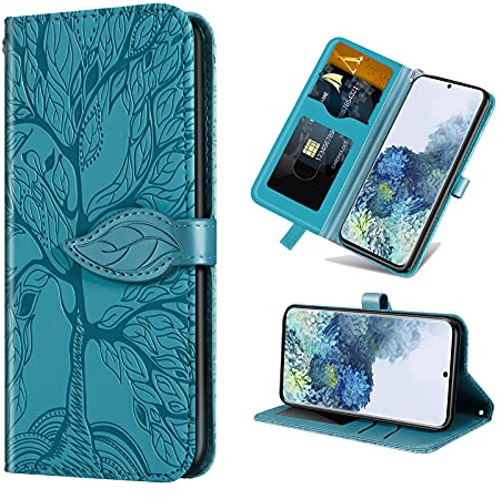 CXTcase Fodral för Samsung Galaxy S20 FE 4G, lyx PU-läder magnetiskt flipfodral plånboksfodral skyddsfodral telefoner stativfunktion fodral Galaxy S20FE 4G, blå