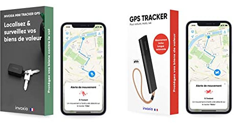 Mini Tracker GPS Invoxia - Traceur Étanche avec Alertes Antivol en Temps Réel - Jusqu'à 3 Mois d'Autonomie - Sans Carte SIM et Longue Autonomie