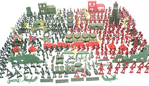 JAWSEU 330 Stücke Figuren Soldaten Set Spielzeug Soldaten Set Mini Soldaten Figuren Modell Spielzeug Kunststoff Militärfiguren für Kinder und Erwachsene Spielzeug Kriegssoldaten Anzug