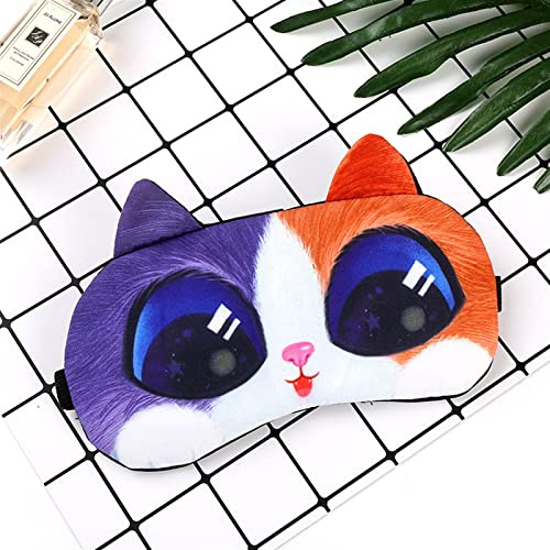 Schlafmaske Schlafmaske Baumwolle Schlafende Augenmaske süße Kinder Cartoon Augenabdeckung Augenbindungen Fahren nach Hause Augen entspannen Sie Masken Okular angemessen (Color : Cat D)