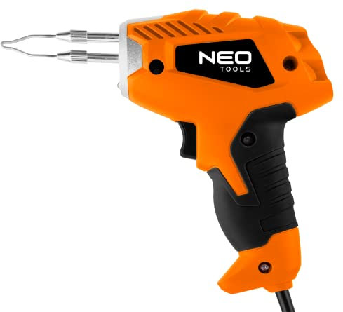 NEO TOOLS Transformator-Lötkolben 100 W, Schnellaufheizung, 230 V, 50 HZ, zum Weichlöten, zum Verbinden von Metallteilen mit niedrigschmelzendem Klebstoff, VDE-Stecker