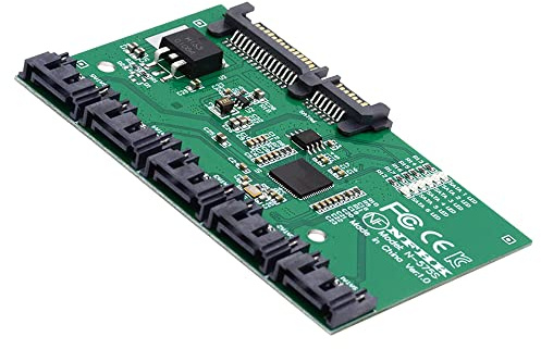 cablecc Cavi da 6 Gbps SATA 3.0 da 1 a 5 Adattatore Hub Hub Hub Splitter P