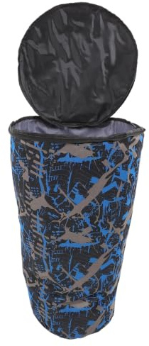 Afrikanische Trommeltasche 12 Zoll, Rucksack, Tarnmuster Blau