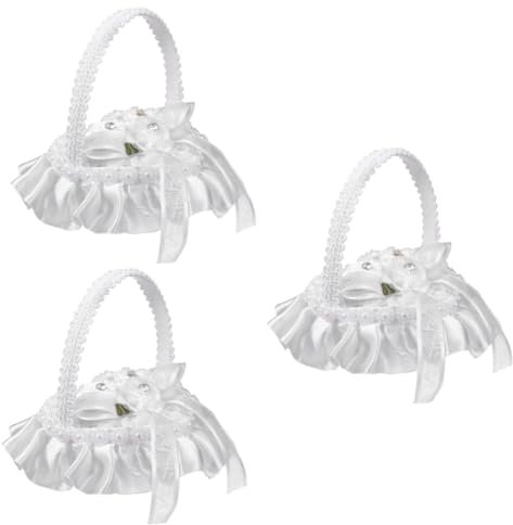 Cabilock 3stücke Lace Pillow Für Hochzeiten Eleganter Ringhalter Satin Mit Romantischem Design Für Trauringe Und Verlobungsringe Für Zeremonien Im Innen Und Außenbereich