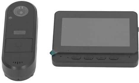 Videoportero Inalámbrico, Videoportero WiFi, Cámara de Timbre de 8MP 1080P con Monitor de 4.3, Visión Nocturna, Conversación Bidireccional, Visión de 170°, IP65 a Prueba de Agua