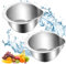 2 cuencos de arroz de acero inoxidable, colador de arroz de grado alimenticio con boquilla, colador de pasta de acero inoxidable, colador de cocina para lavar y escurrir quinua, frutas, verduras,