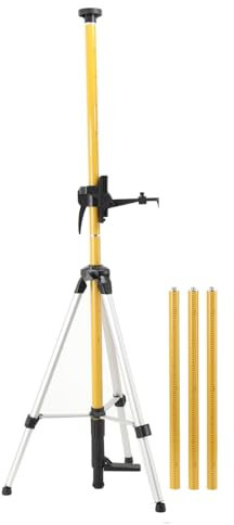Lfhelper Laser Level Teleskopstange, Laser Stativ mit 1/4-20 Außengewinde ＆ 5/8-11 Gewindeadapter, Teleskopstütze für Nivelliergeräte, Lasermessgeräte & Zubehör