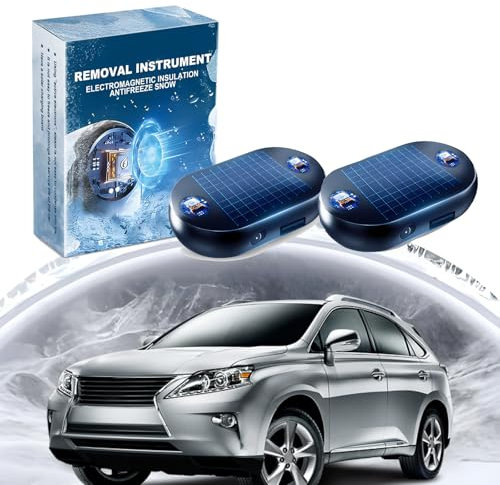Auto-Interferenz-Anti-Frost-Gerät, Elektromagnetisches Frostschutzmittel zur Schneeräumung, Kinetische Molekularheizung, Elektromagnetisches Auto Schneeräumgerät für EIS, Schnee, Frost (2*Stück)