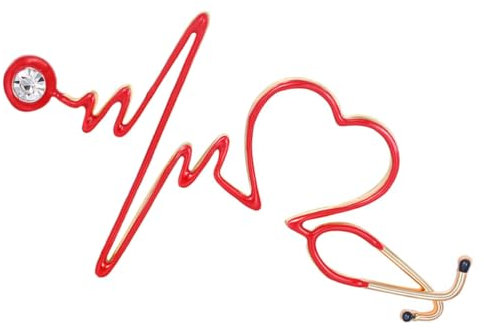 VALICLUD Herzfrequenzbrosche Für Kleidung Modische Lapel-pin Stecknadel Individualisierte Herzschlag-brosche Für Mützen Schals Anzüge Robustes Design Vielseitig Einsetzbar Geschenk Für Medi